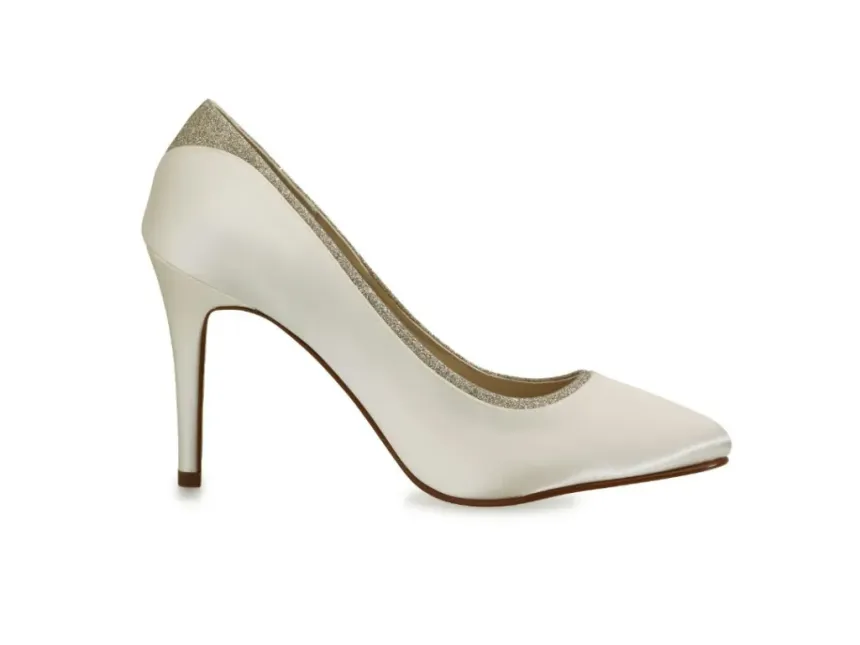 Rainbow Club Billie Brautschuh in Ivory mit Glitzer