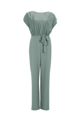 Swing Jumpsuit aus Material-Mix