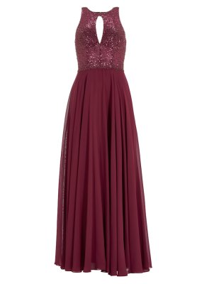 Swing Abendkleid mit Stickerei und Cut-Ou